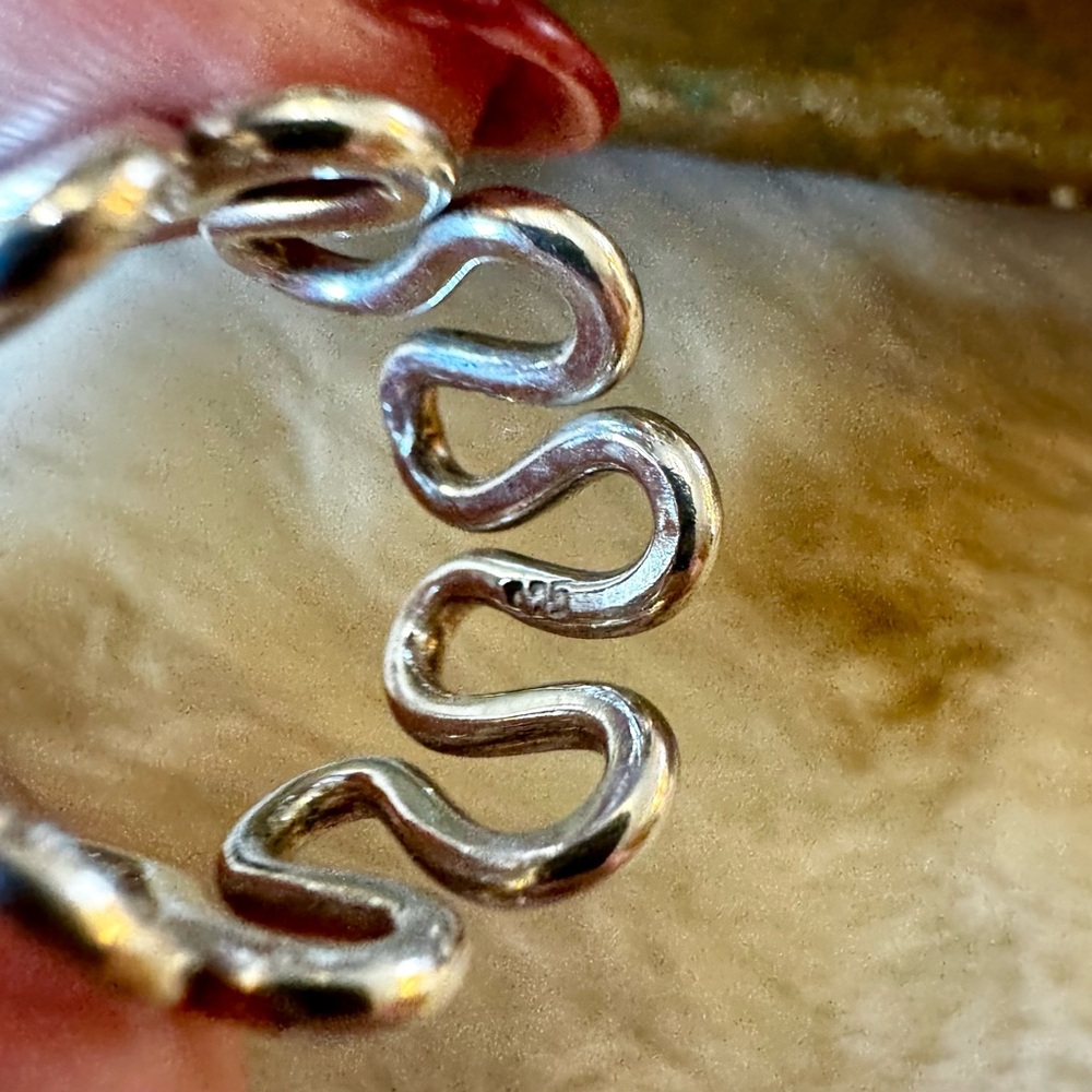EUC Reveka Rose sterling silver Wiggle ring 6-6.25 - Picture 8 of 11